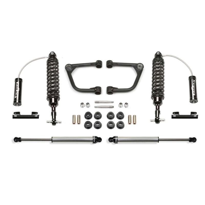 Fabtech 2″ Upper Control Arm System w/Front Dirt Logic 2.5 Coilovers w/Reservoir & Rear 2.25 Shocks Kit for 2007-2021 Toyota Tundra 4WD RWD w/2″ lift