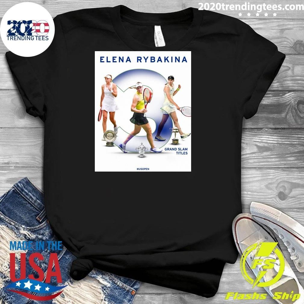 Elena Rybakina Goes Triple Platinum In New York US Open Shirt