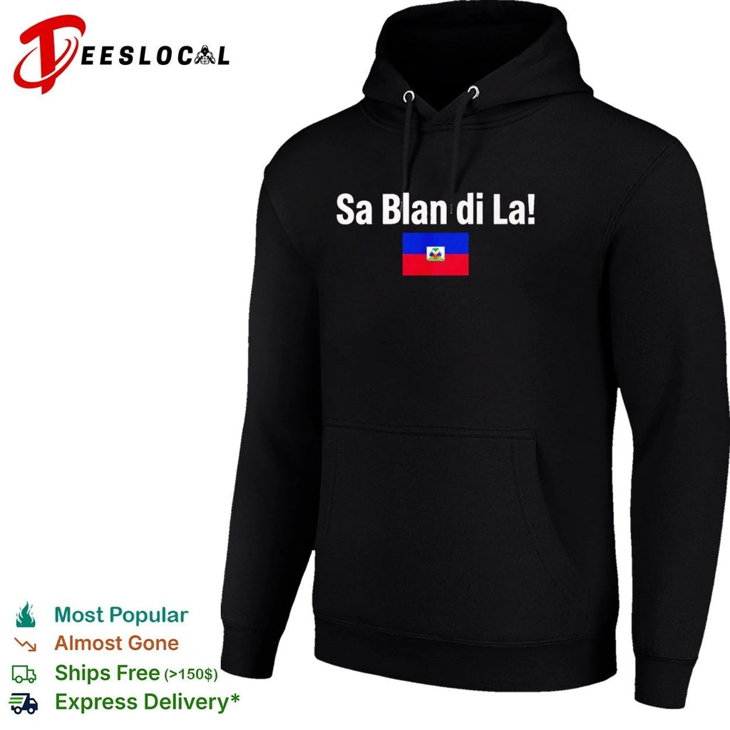 Sa Blan Di La Haiti Flag Haitian Caribbean Unisex