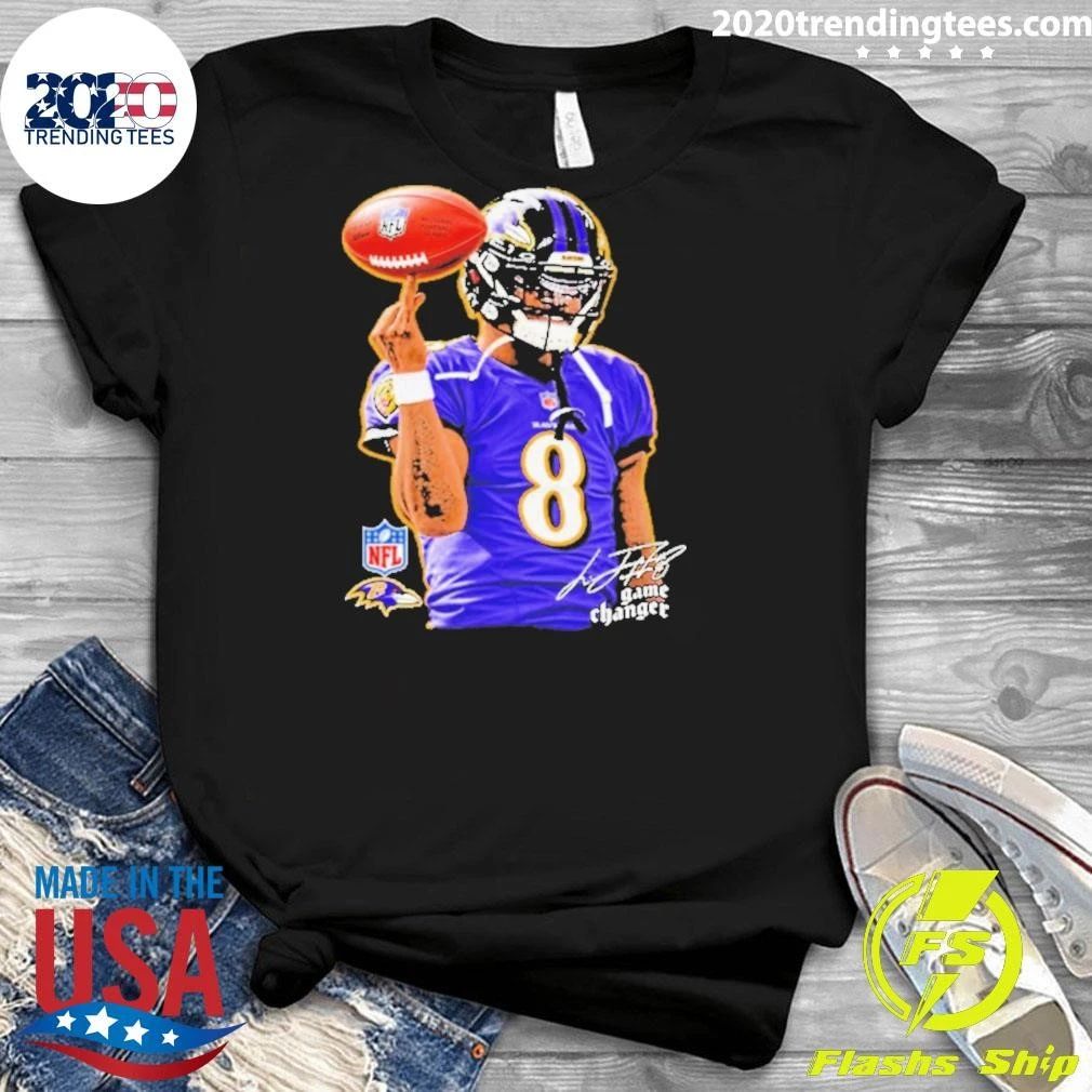 Lamar Jackson Baltimore Ravens Game Changer Football Signature Shirt