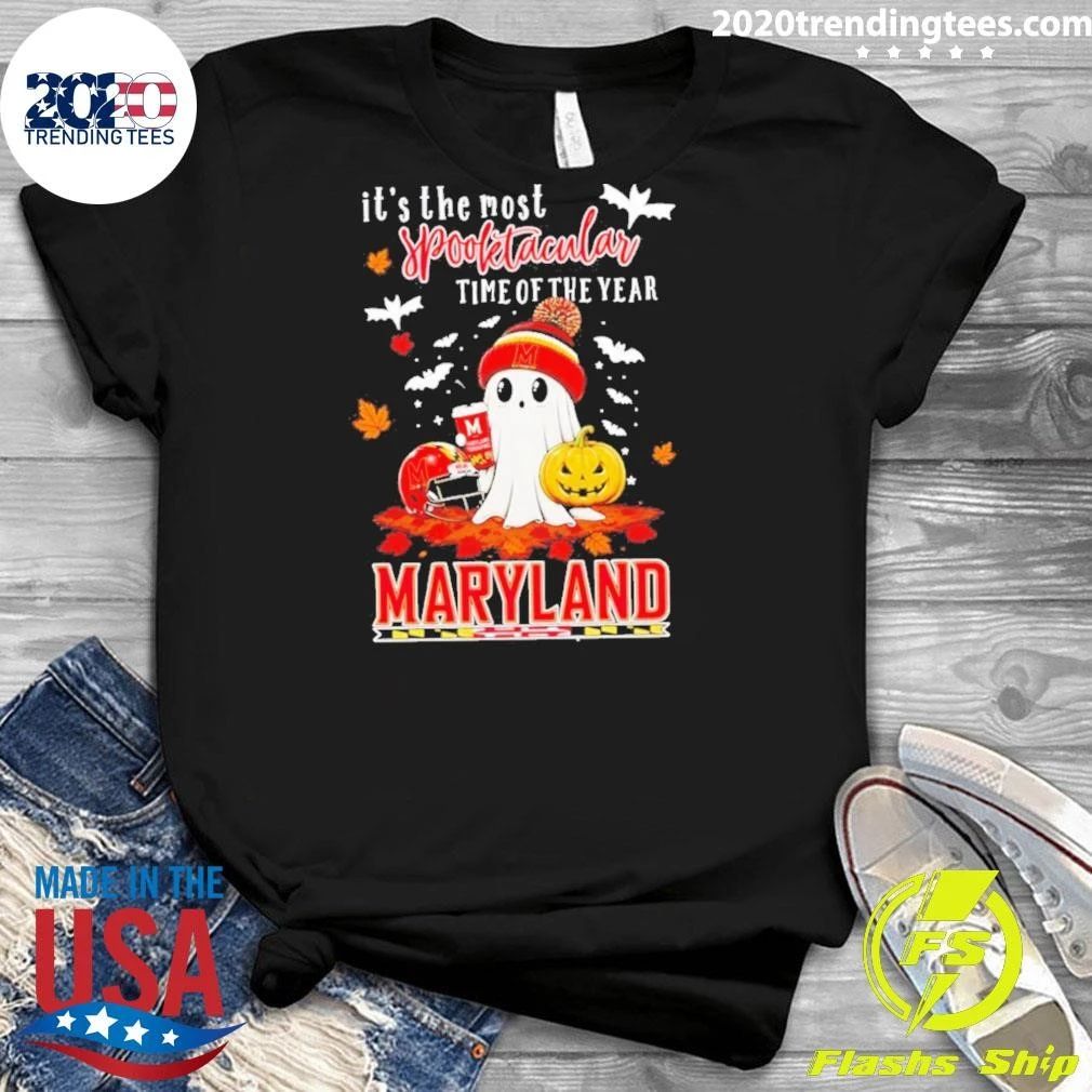 Ghost Halloween 2026 Maryland Terrapins It’s The Most Spooktacular Time Of The Year Shirt