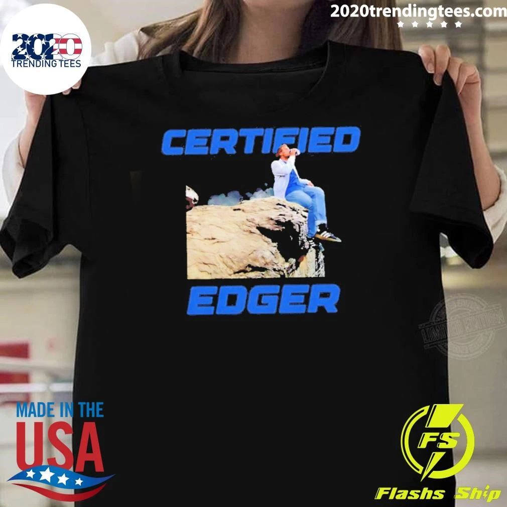 Certified Edger Edging Drink Beer Graphic Shirt