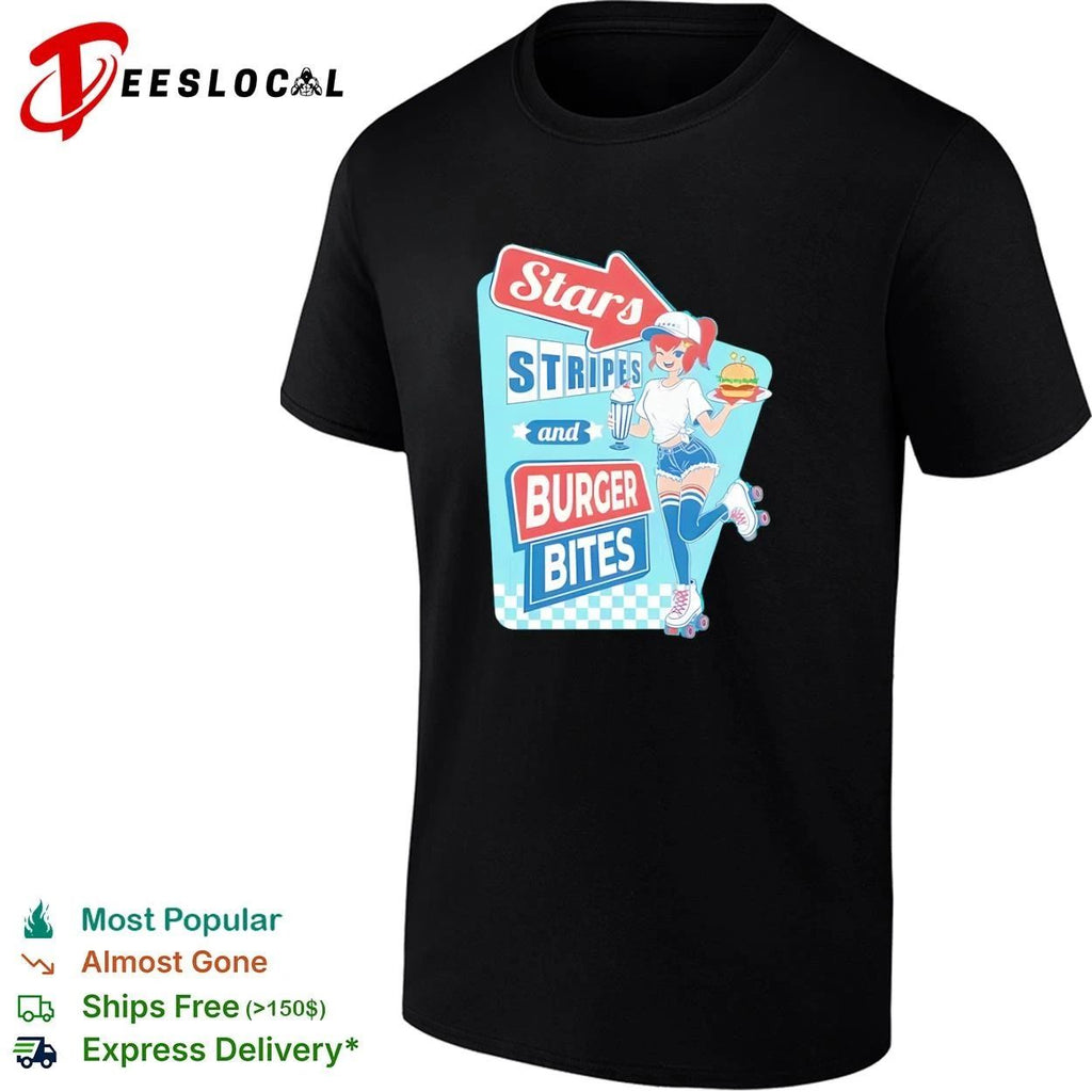 Stars Stripes and Burger Bites retro diner Unisex