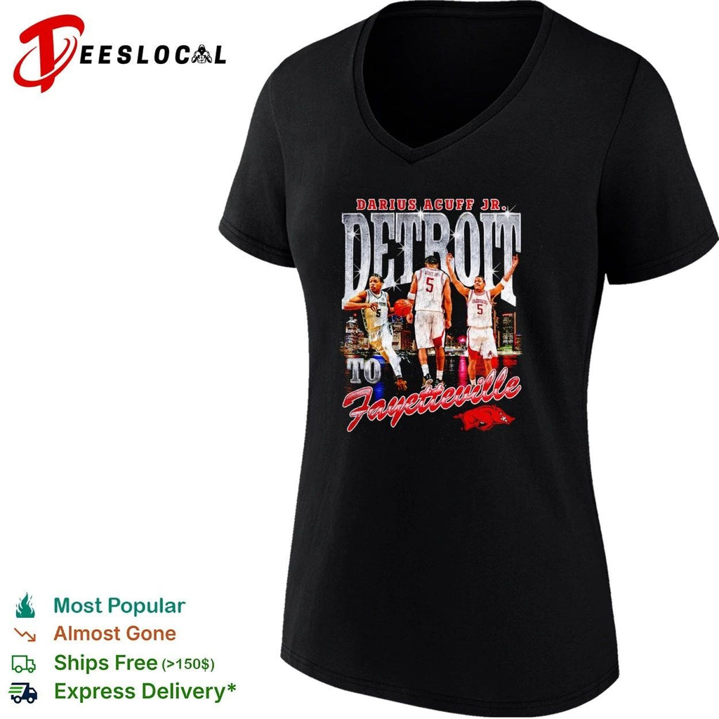 Darius Acuff Jr Detroit to Fayetteville Arkansas Razorbacks Unisex