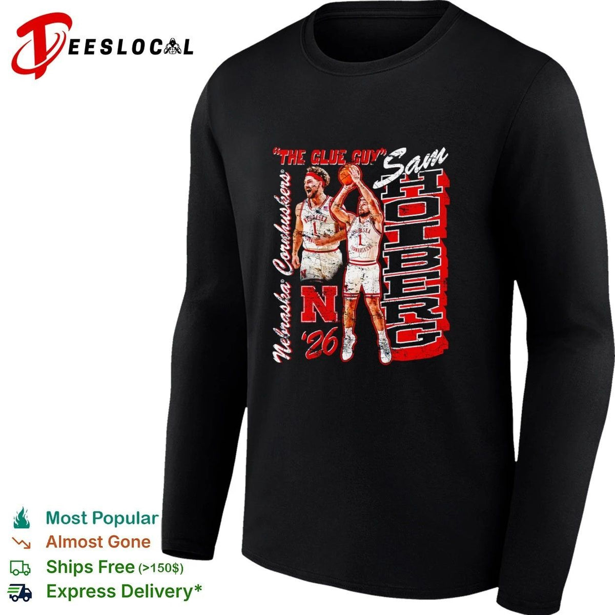 Sam Hoiberg The Glue Guy Nebraska Cornhuskers 26 Unisex