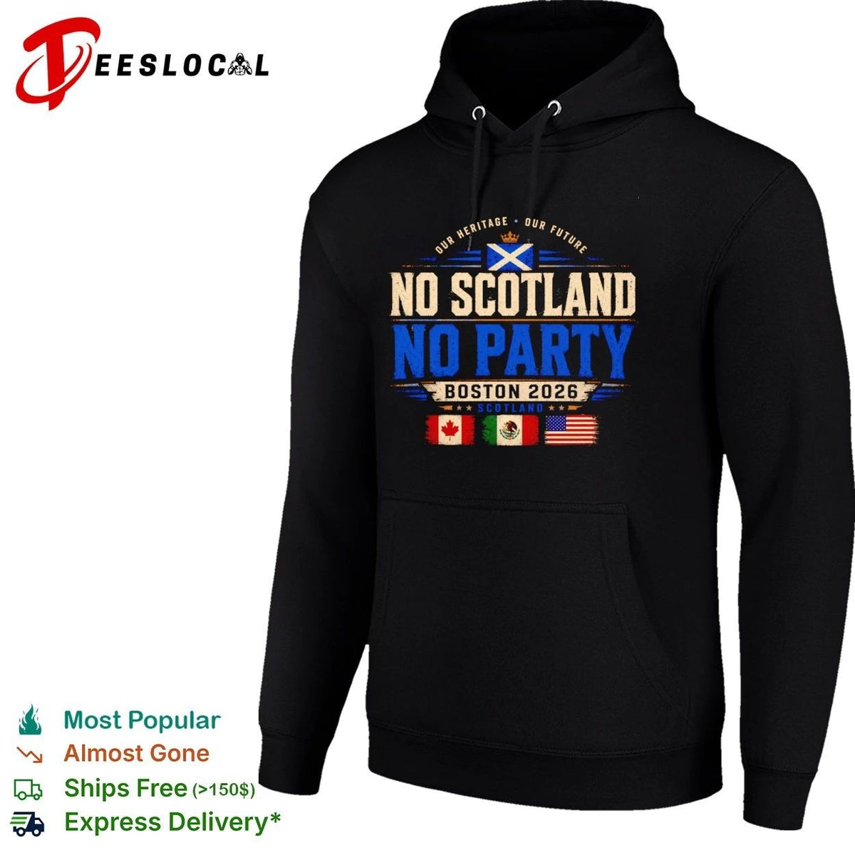 Our Heritage Our Future No Scotland No Party Boston 2026 Unisex
