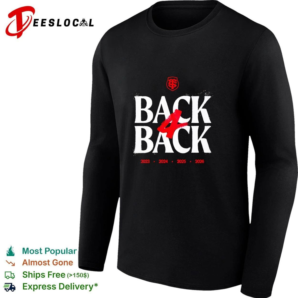 Back 4 Back 2023 2024 2025 2026 Stade Toulousain Unisex
