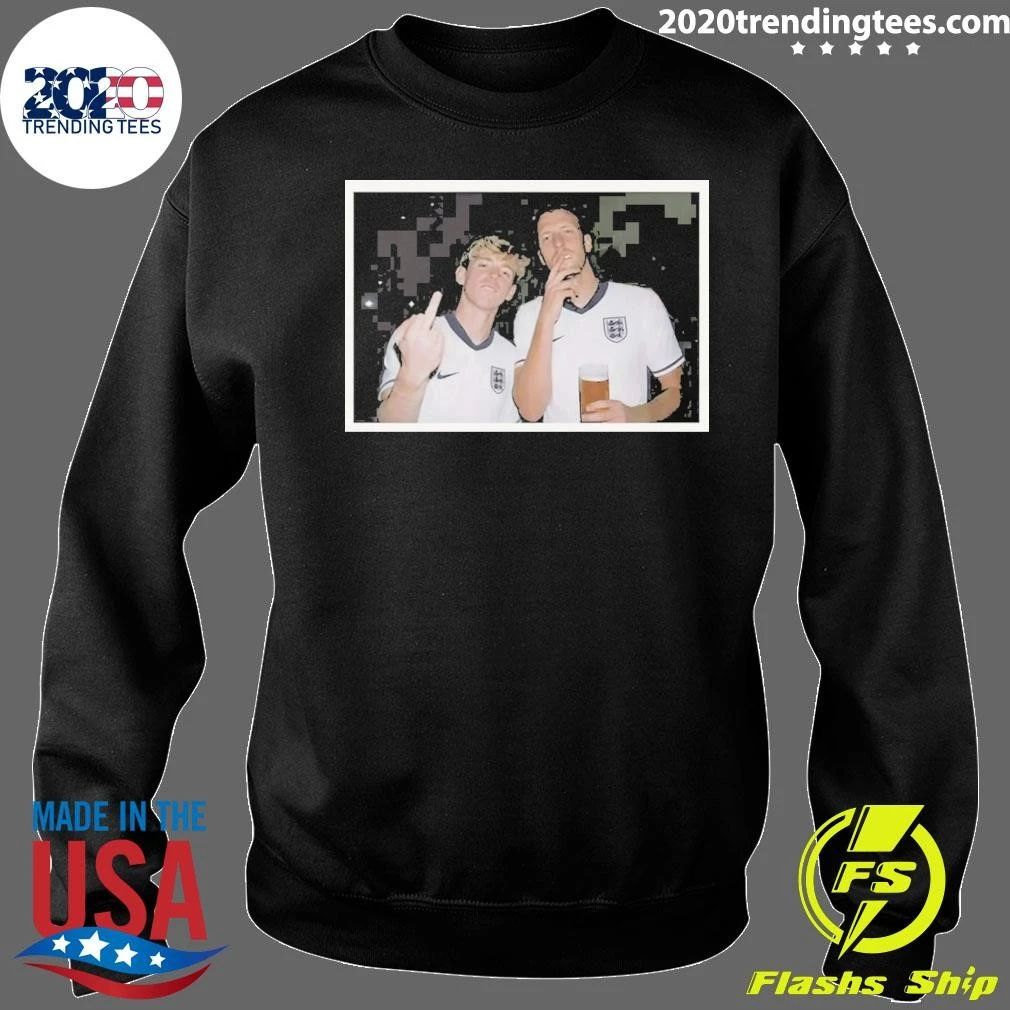 Anthony Gordon And Dan Burn Middle Finger England Soccer World Cup 2026 Shirt