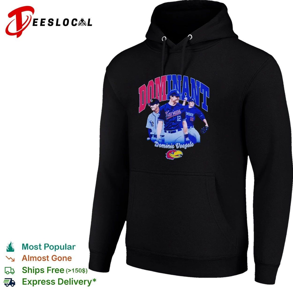 Dominant Dominic Voegele Kansas Jayhawks Baseball Unisex