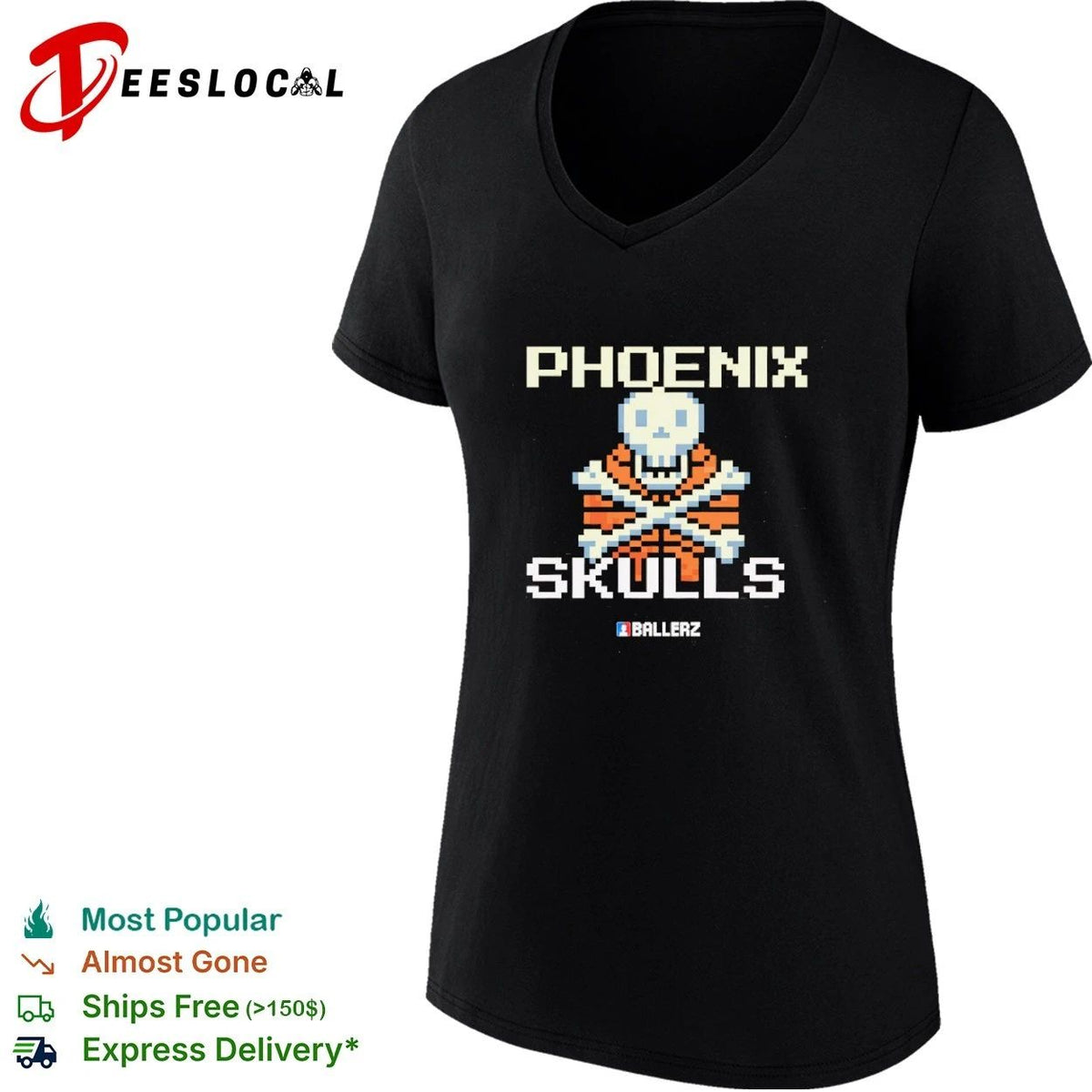 Phoenix Skulls Ballerz Basketball Pixel Art Unisex