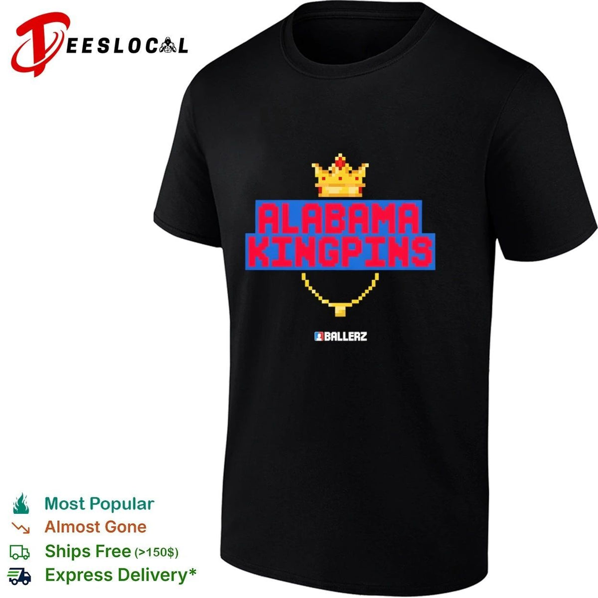 Alabama Kingpins Ballerz Pixel Art Crown Unisex