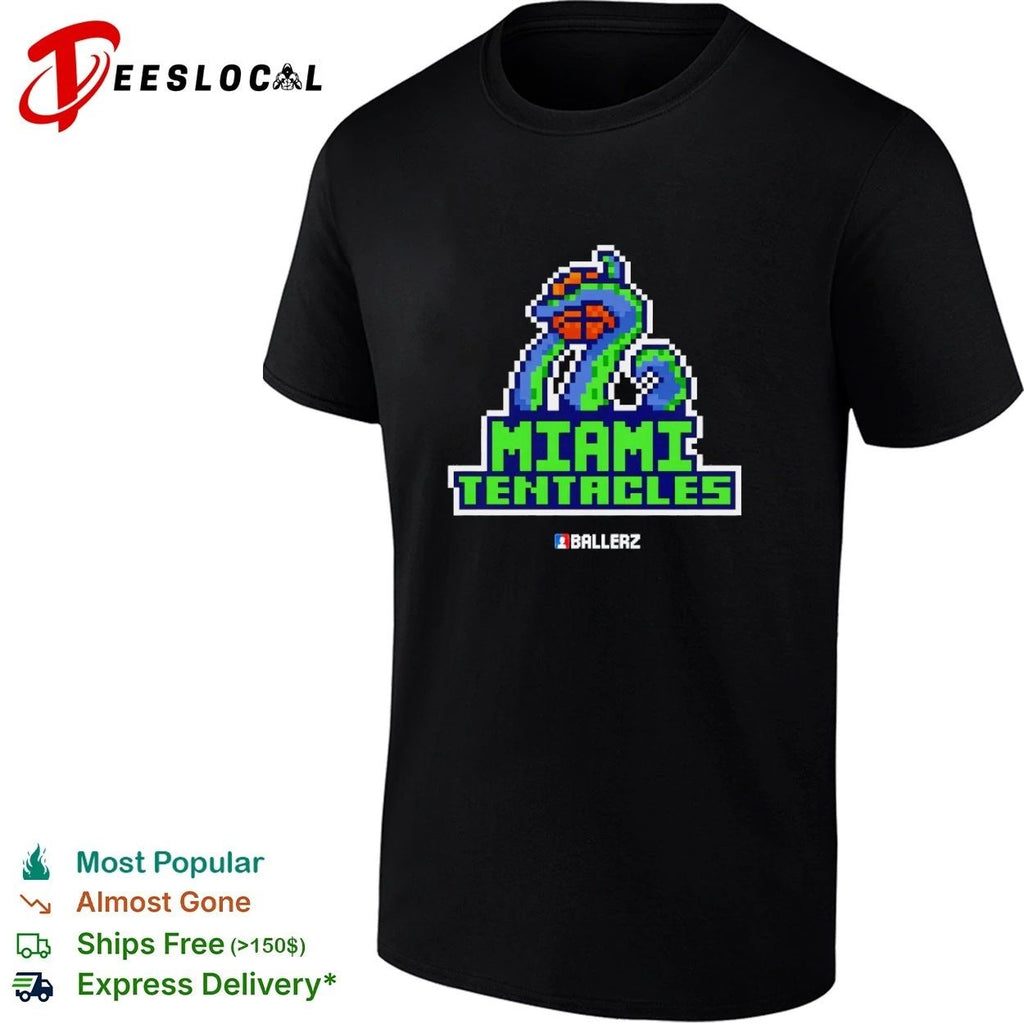 Miami Tentacles Ballerz basketball pixel art Unisex