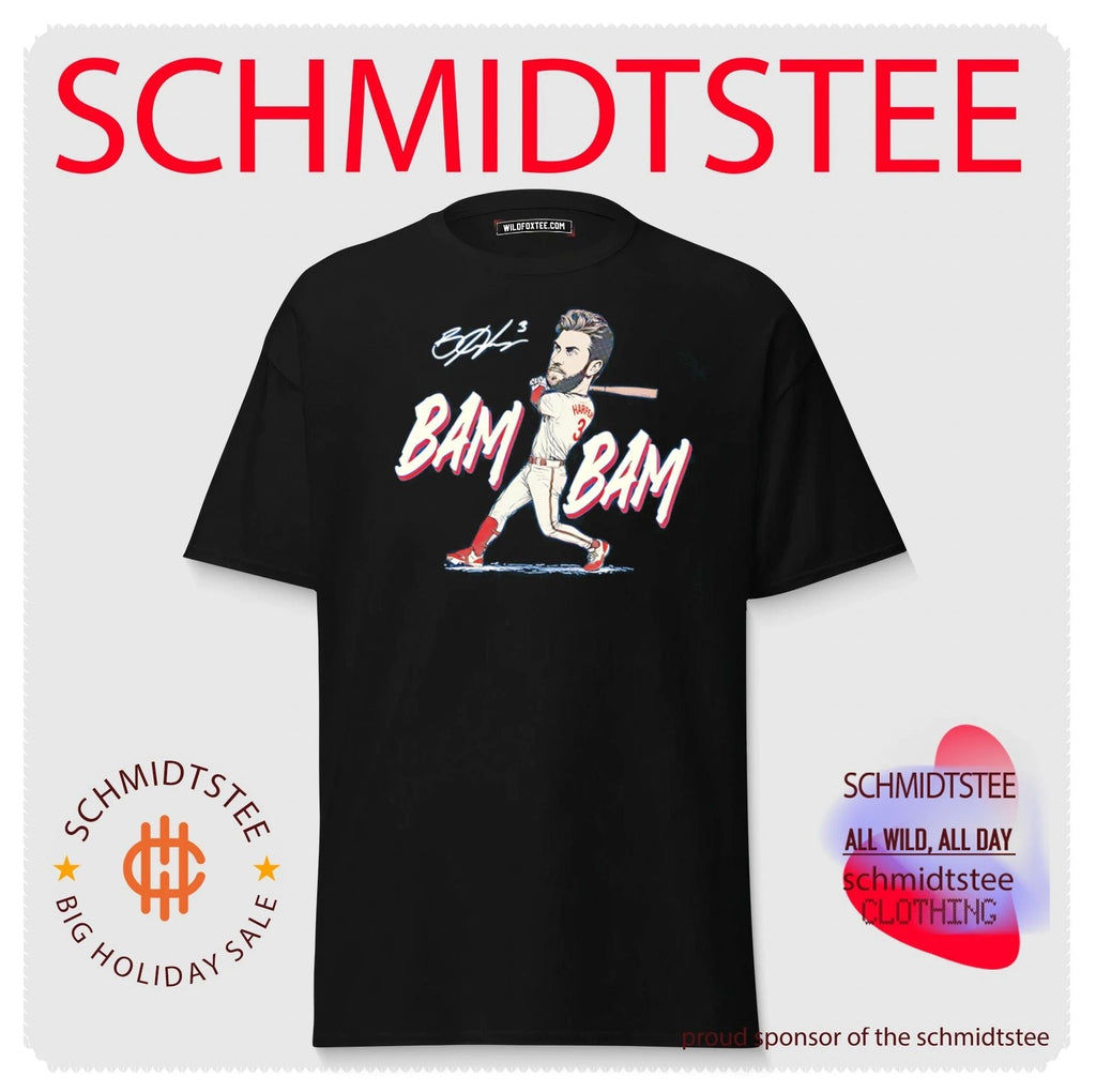 Philadelphia Phillies Major League Baseball Bryce Harper Bam Bam big head shirt Unisex