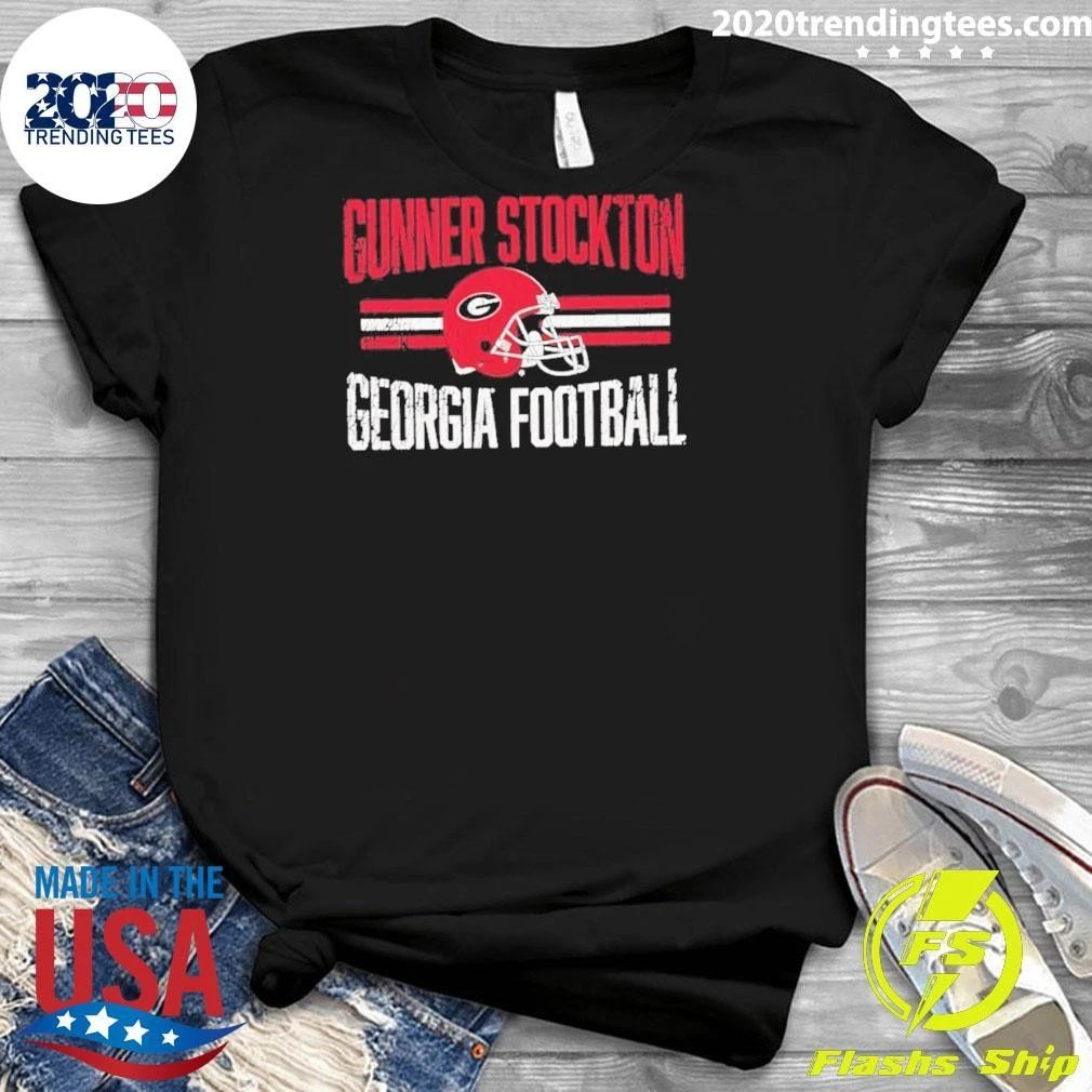 Gunner Stockton Georgia Bulldogs NCAA Football Helmet Hero Shirt