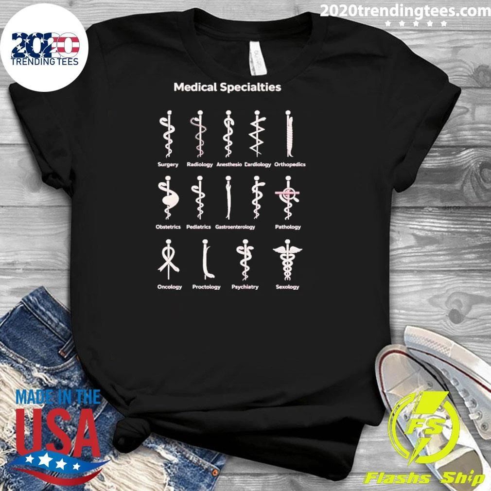 Medical Specialties Caduceus Snakes Funny Doctor Nurse Humor Shirt