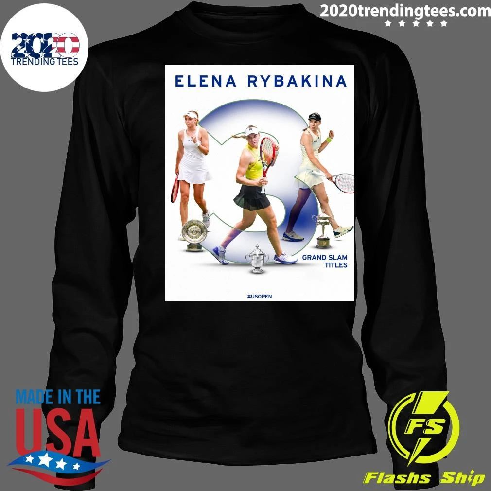 Elena Rybakina Goes Triple Platinum In New York US Open Shirt