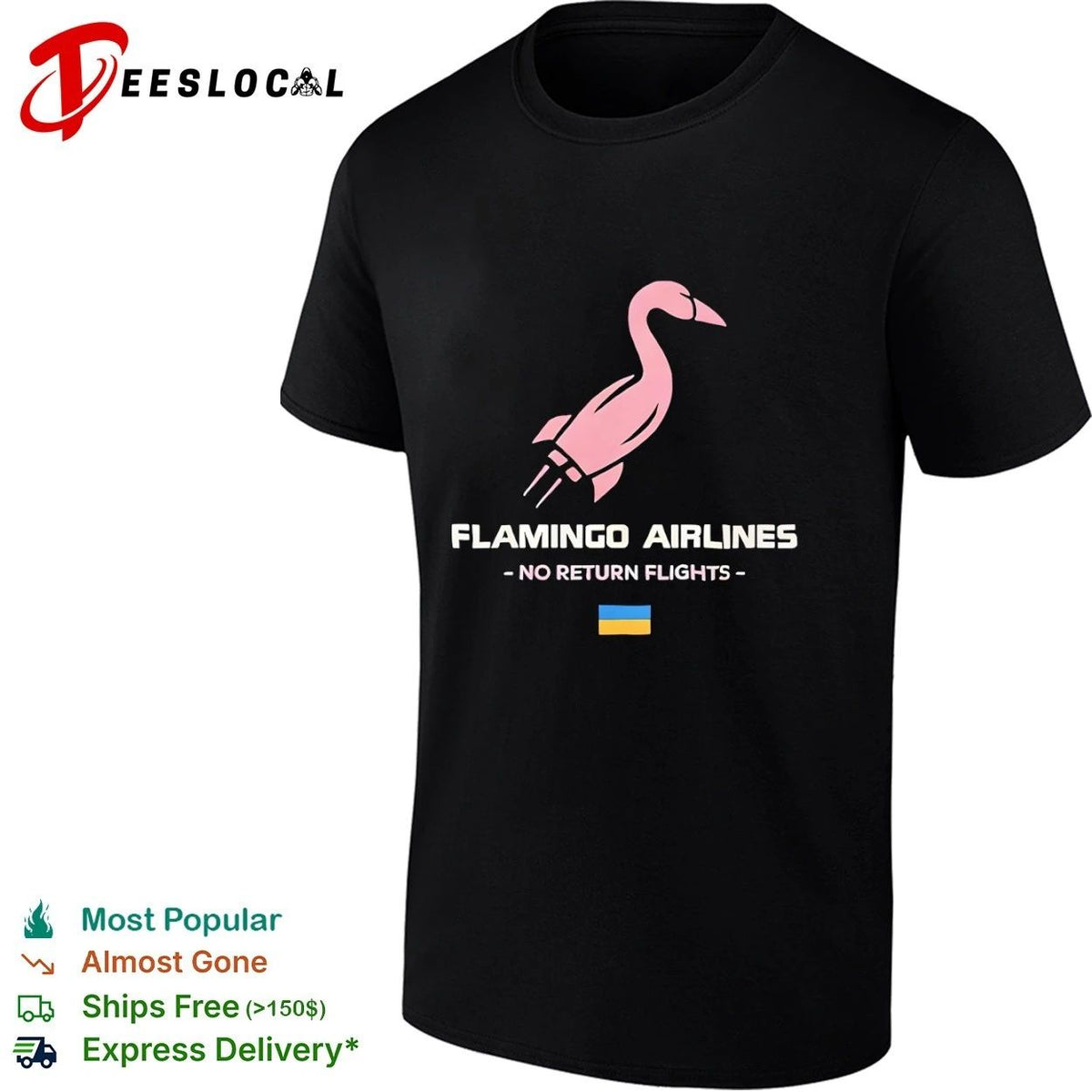 Flamingo Airlines No Return Flights Ukraine Flag Unisex