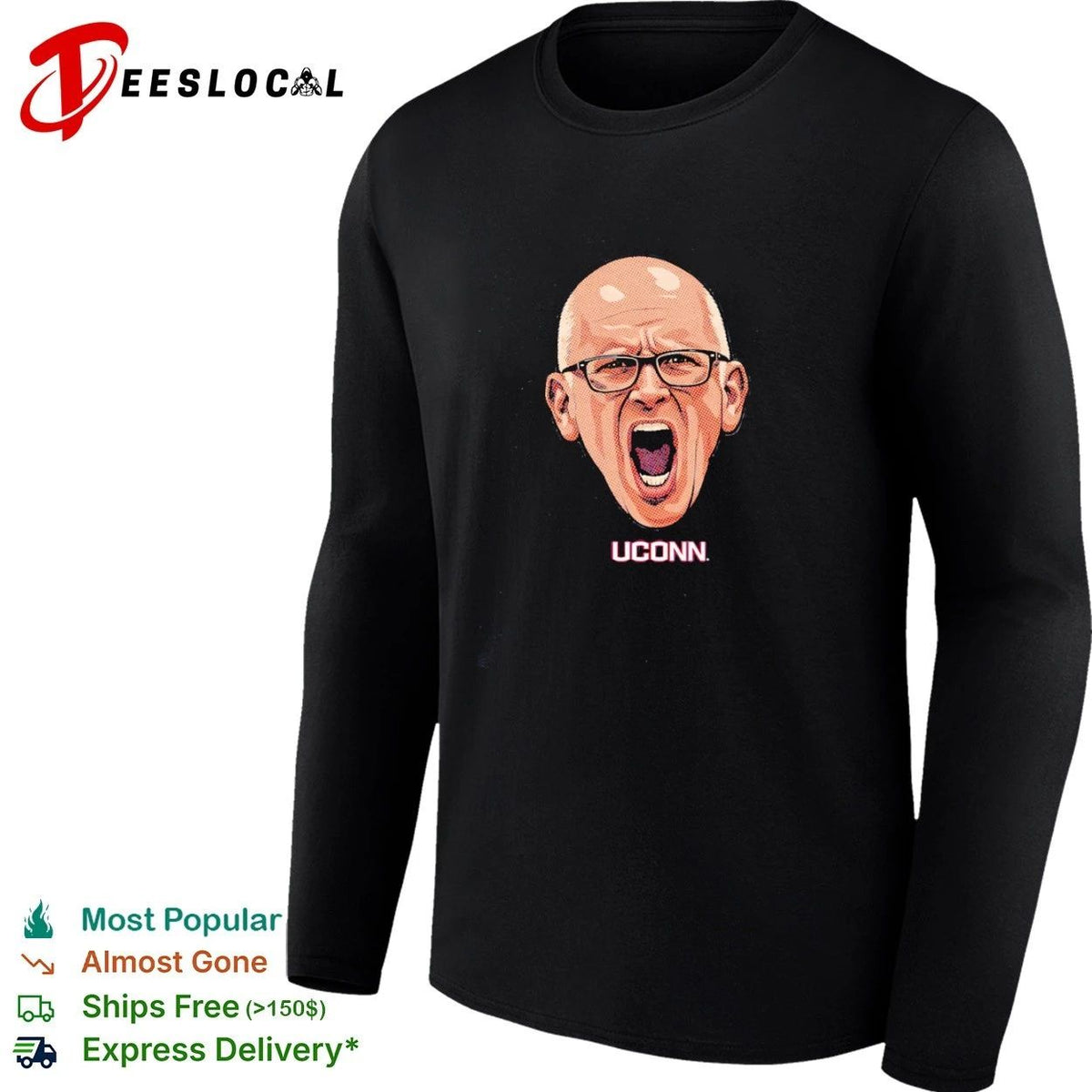 Dan Hurley Big Head UConn NCAA Basketball Unisex