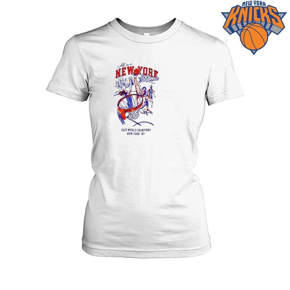 All In A New York Minute 2026 World Champions Basketball Sketch Shirt Unisex