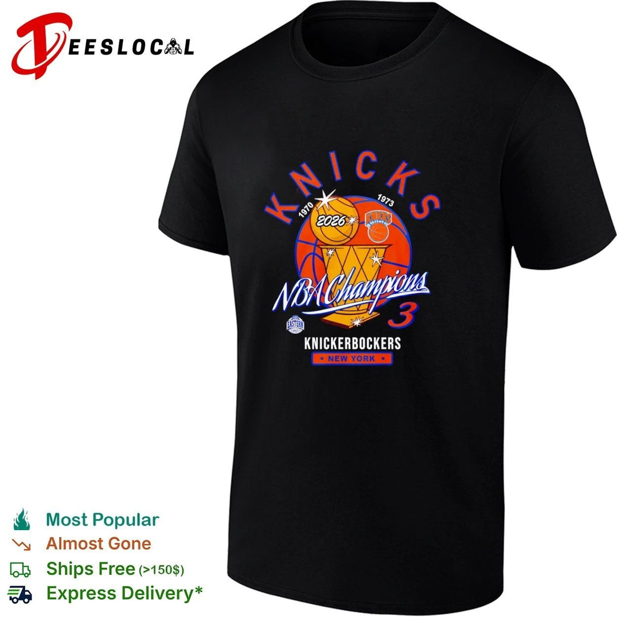 Knicks 1970 1973 2026 NBA Champions Knickerbockers New York Unisex