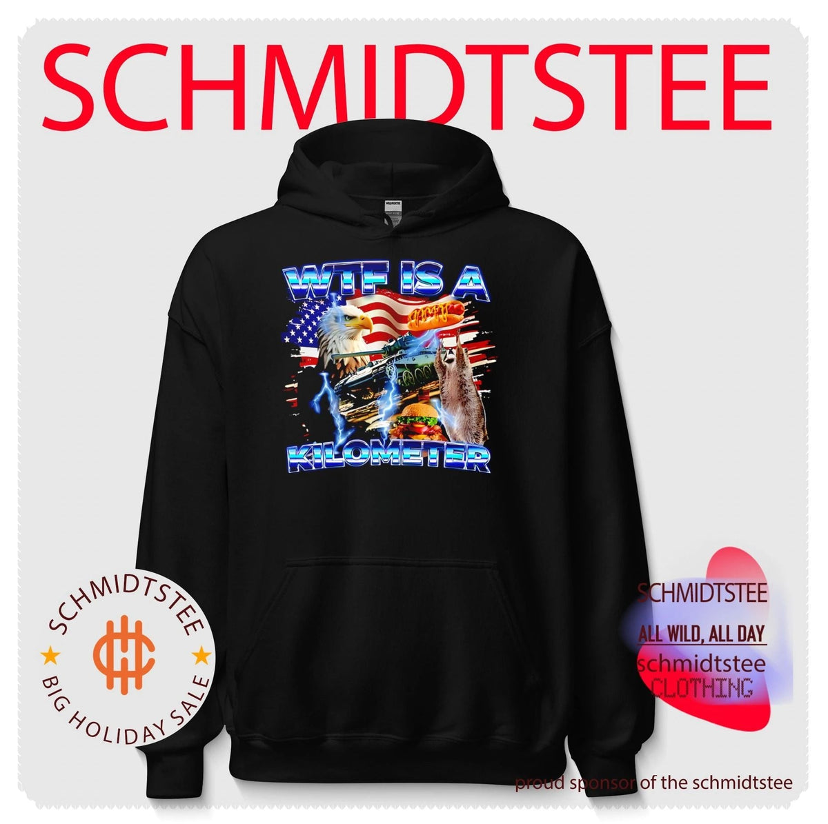 Wtf is a kilometer American flag shirt Unisex