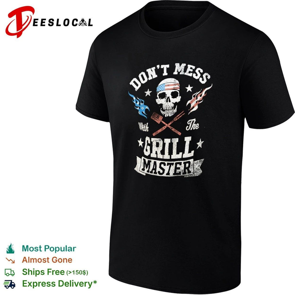 Don’t Mess with the Grill Master Skull American Flag Unisex