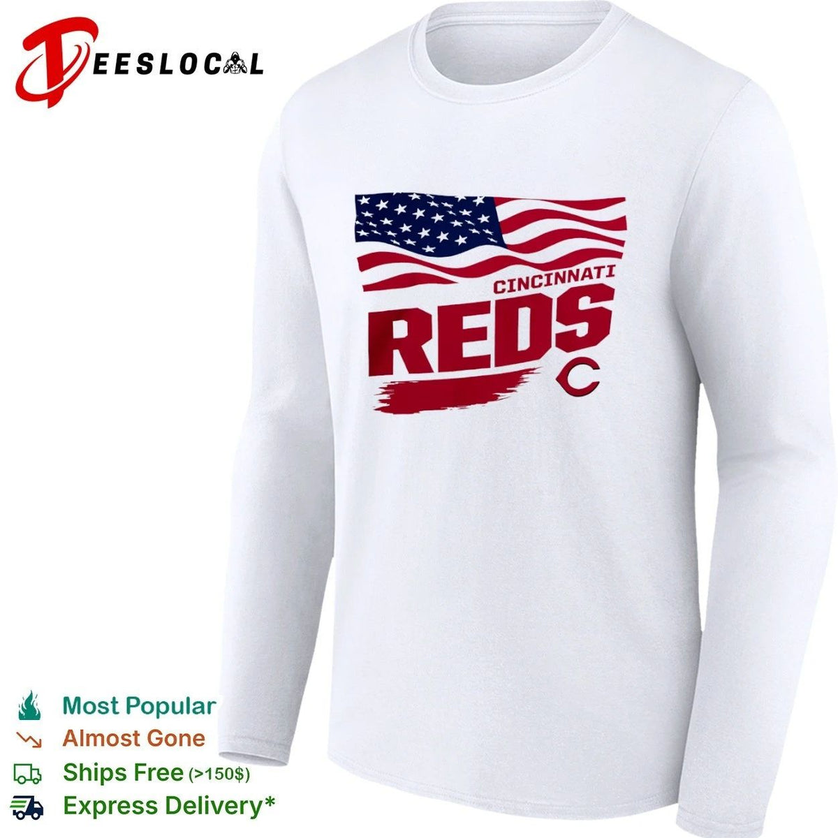 Cincinnati Reds Waving Flag Cincinnati Reds Starter Unisex