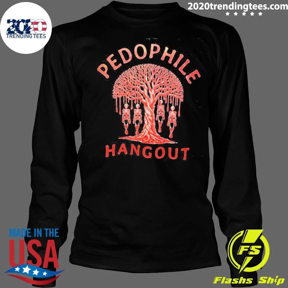 Pedophile Hangout Skeleton Tree Dark Humor Shirt