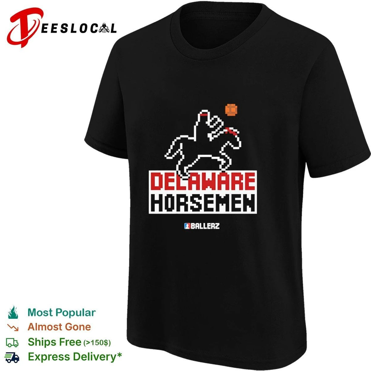 Delaware Horsemen Ballerz basketball pixel art Unisex