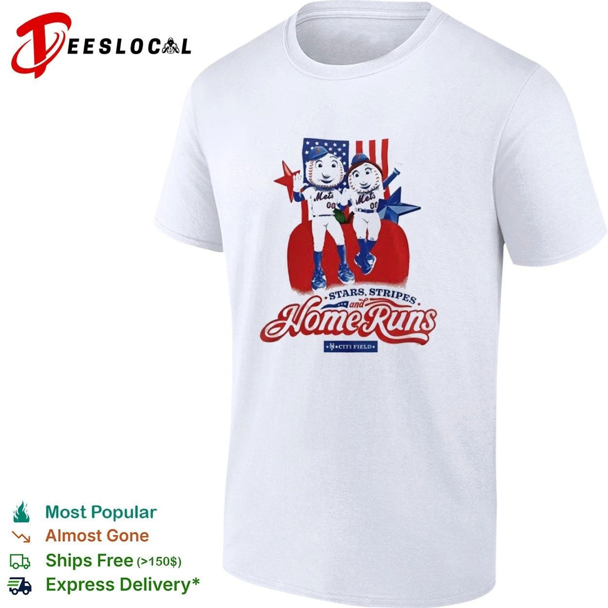 Stars Stripes and Home Runs NY Mets USA 250th Anniversary Unisex