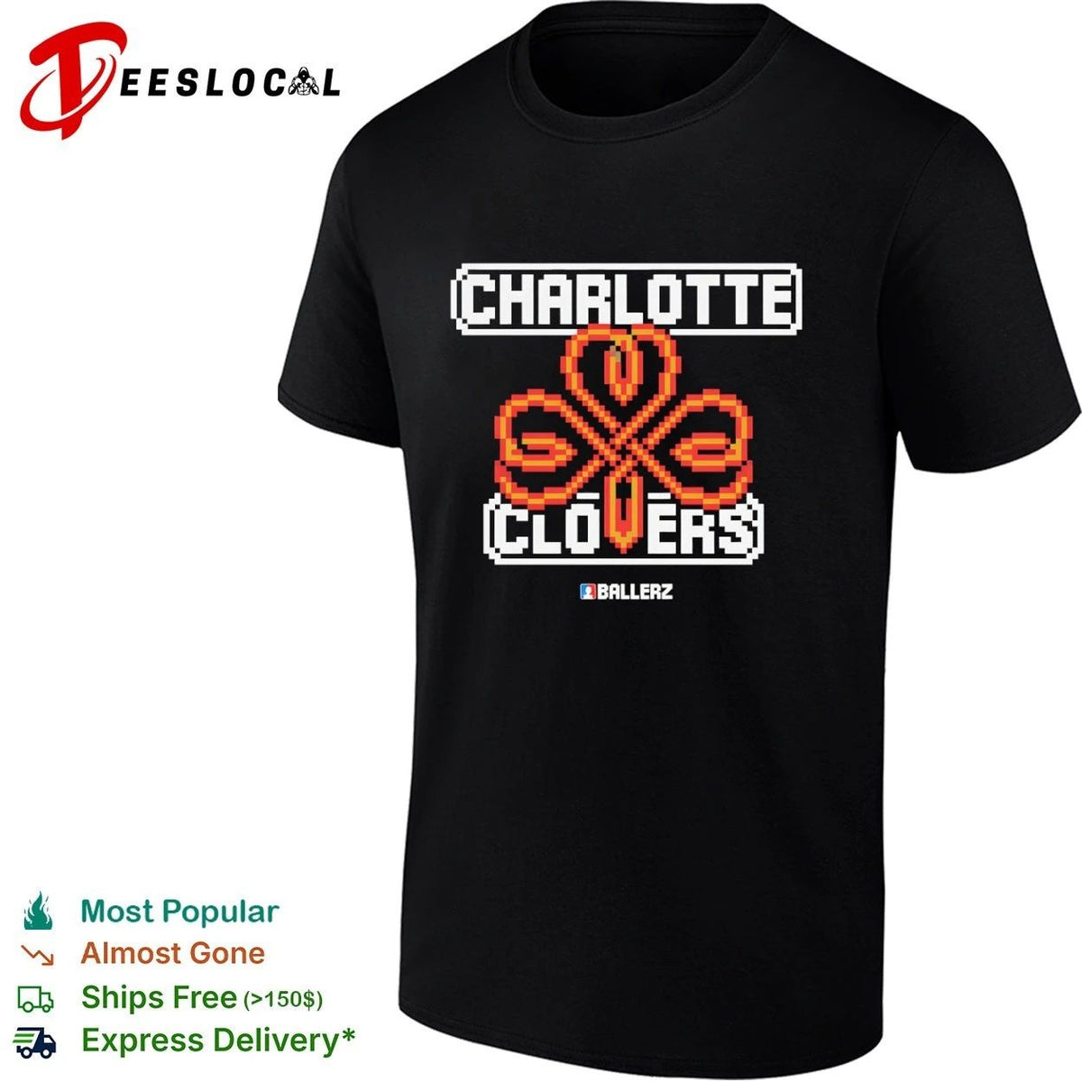 Charlotte Clovers Ballerz basketball pixel art Unisex