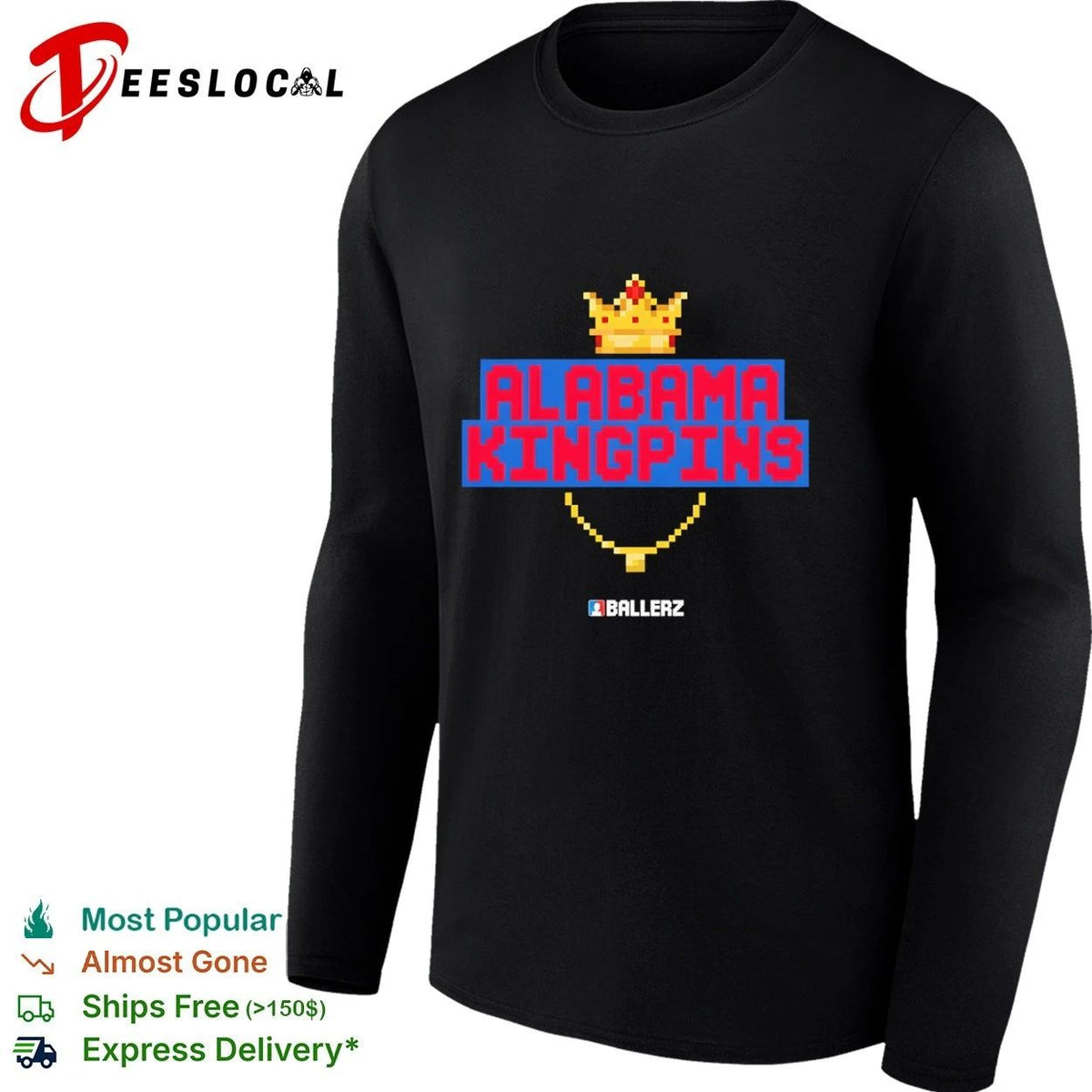 Alabama Kingpins Ballerz Pixel Art Crown Unisex