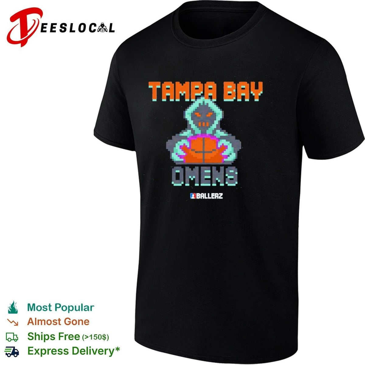 Tampa Bay Omens Ballerz basketball pixel art Unisex