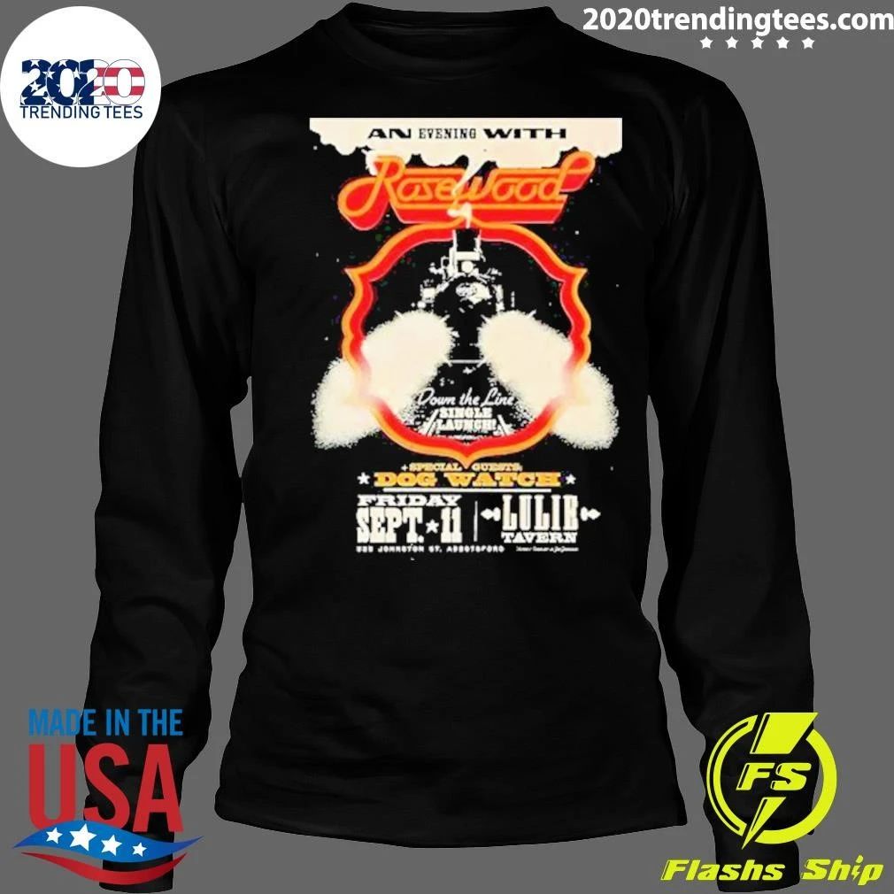 An Evening With Rosewood Down The Line Single Launch September 11 2026 At Lulie Tavern Australia Shirt