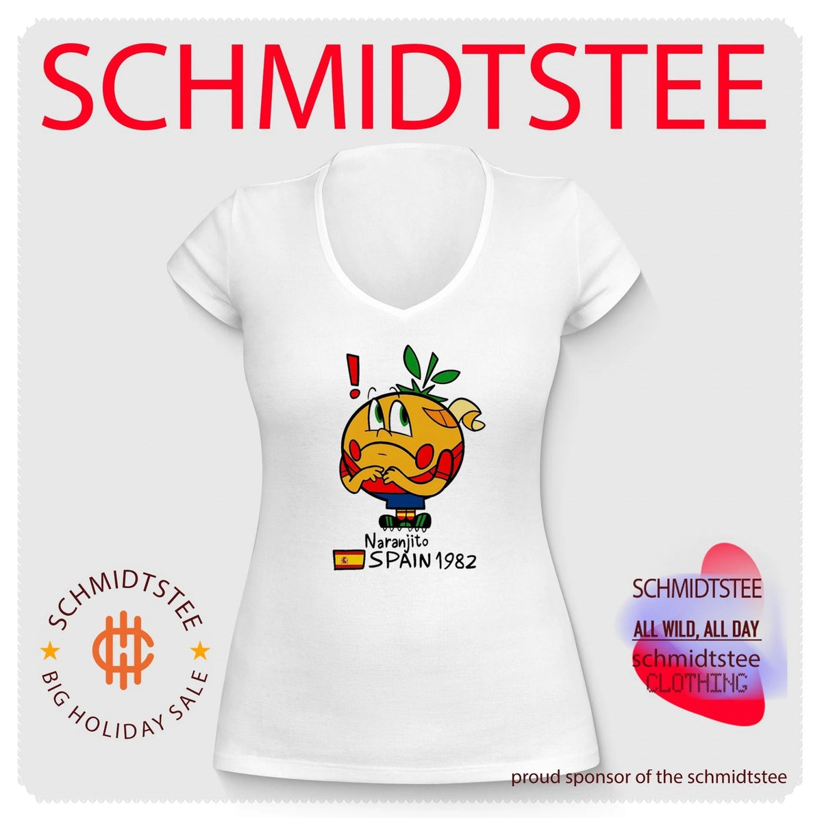 Naranjito Spain 1982 World Cup Mascot Football History shirt Unisex