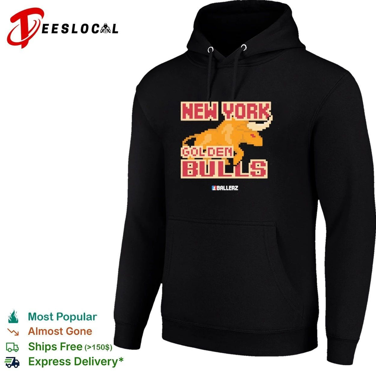 New York Golden Bulls pixel art sports team Unisex