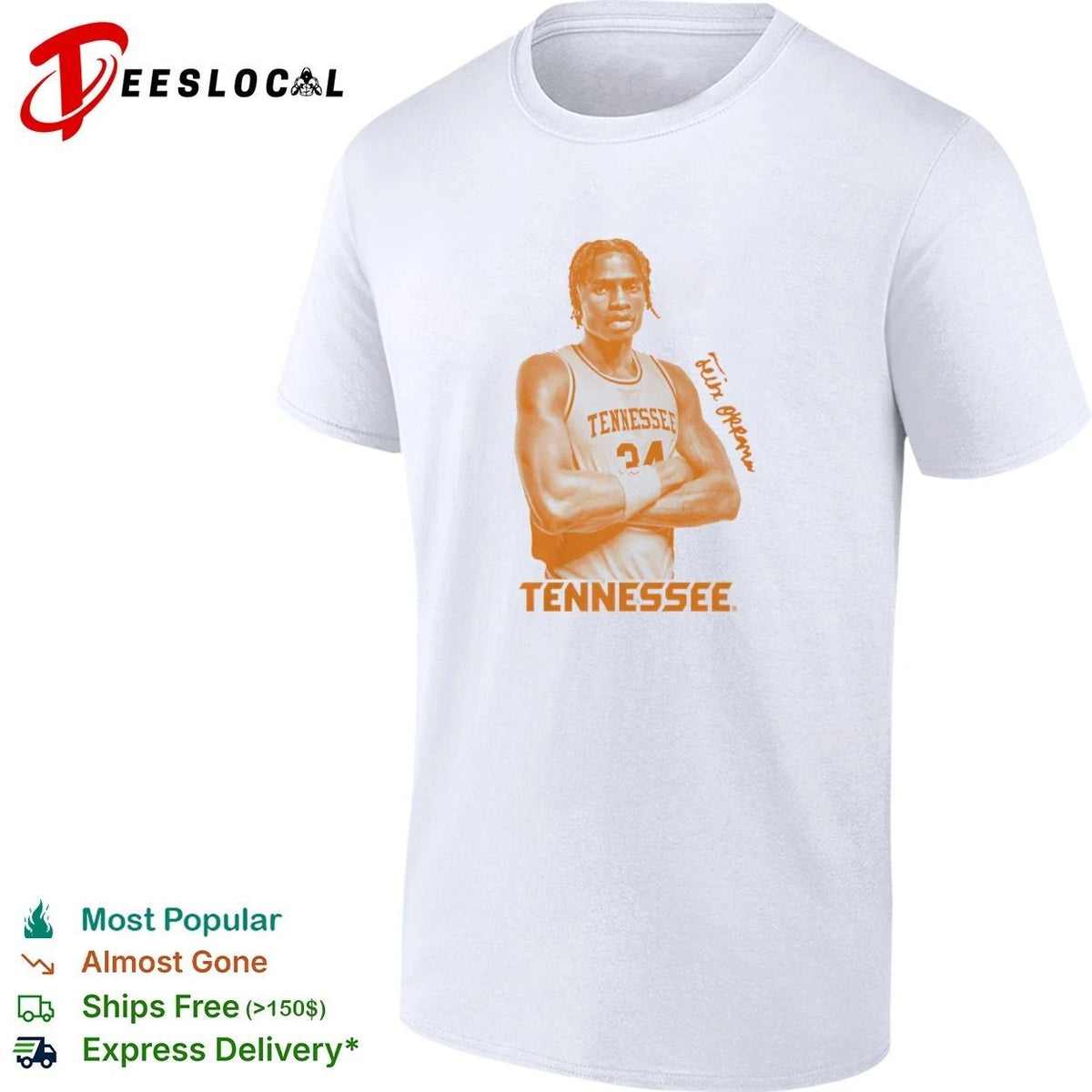Zakai Zeigler Tennessee Volunteers Basketball Unisex