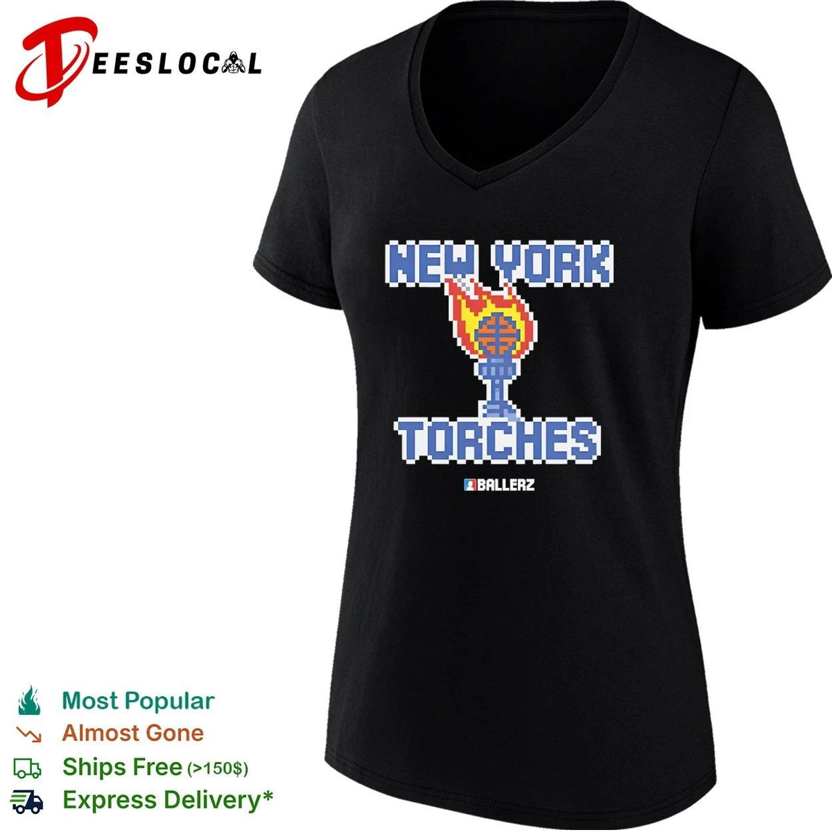 Ballerz New York Torches basketball pixel art Unisex