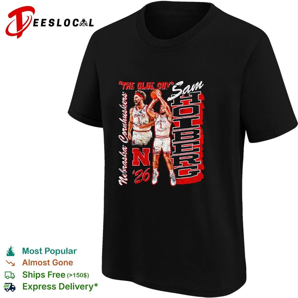 Sam Hoiberg The Glue Guy Nebraska Cornhuskers 26 Unisex