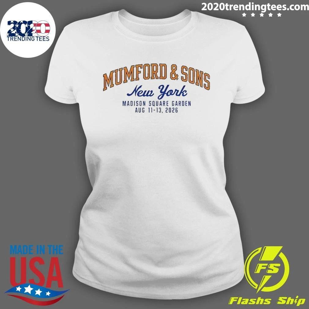 Mumford And Sons Concert Madison Square Garden Aug 11 13 2026 New York Shirt