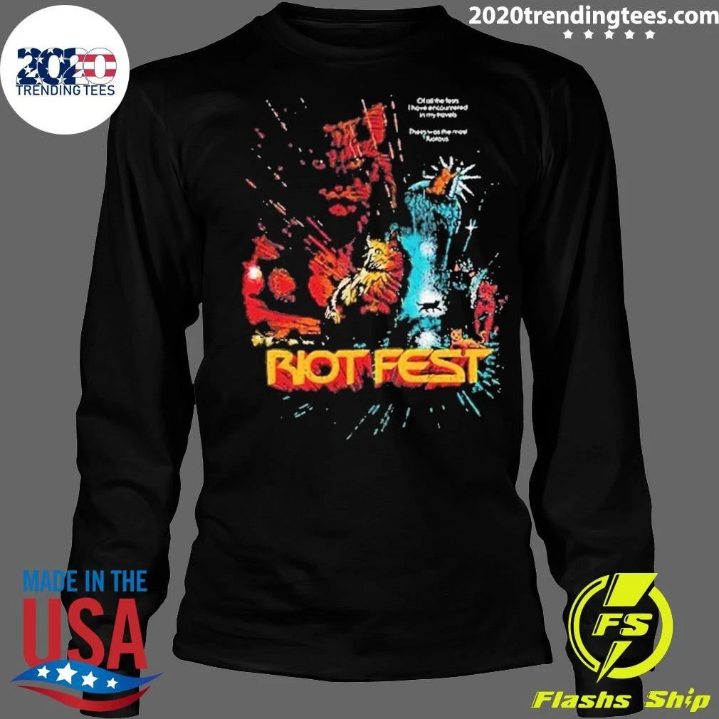 Riot Fest 2026 Merch In Chicago IL On September 18-20 2026 Wrath Of Cats Lineup Shirt