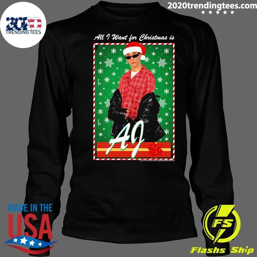 Junior’s Backstreet Boys AJ All I Want for Christmas Shirt
