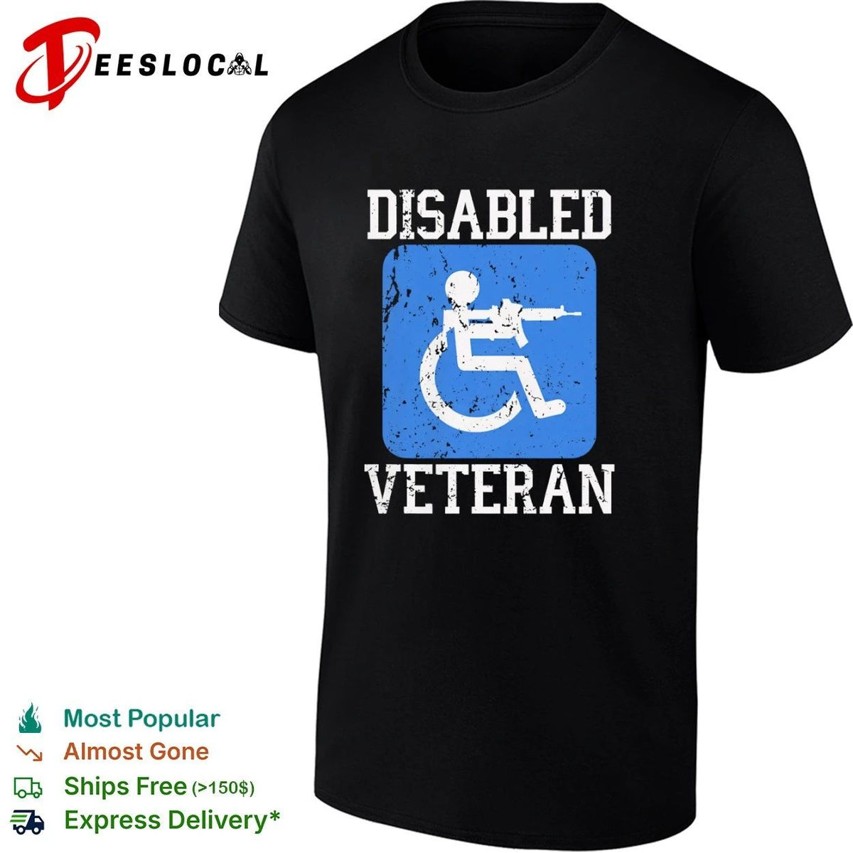 Disabled Veteran military army handicapped Unisex