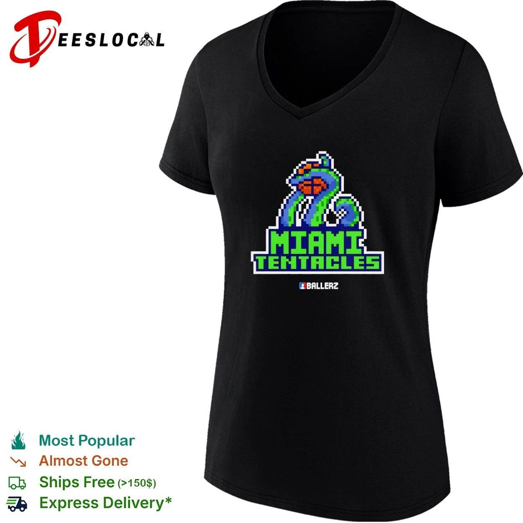 Miami Tentacles Ballerz basketball pixel art Unisex