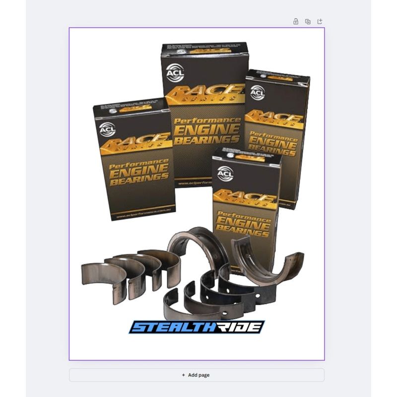 ACL Race Rod Bearings STD Audi VW Golf Jetta 1.6L ME 1.8L RD GX 85-87 1.8L PF RV 88-92