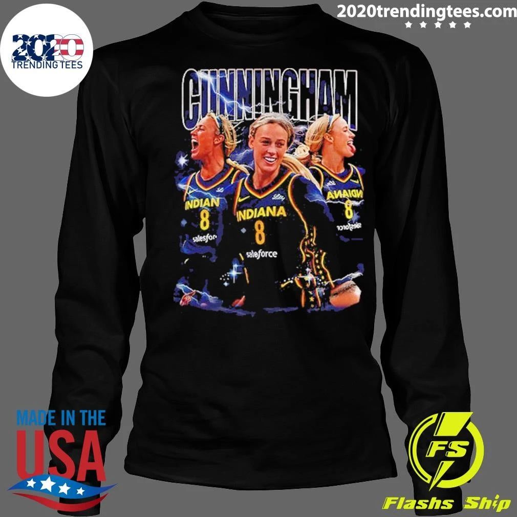 Sophie Cunningham 8 Indiana Fever Basketball Salesforce Graphic Vintage Shirt