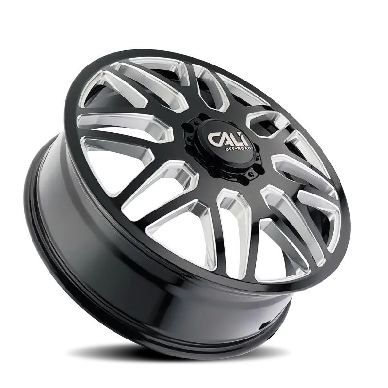 Cali Off-Road 9115D Invader Dually 22×8.25 / 8×210 BP / 115mm OS / 154.2mm Hub Gls Blk Mill Wheel
