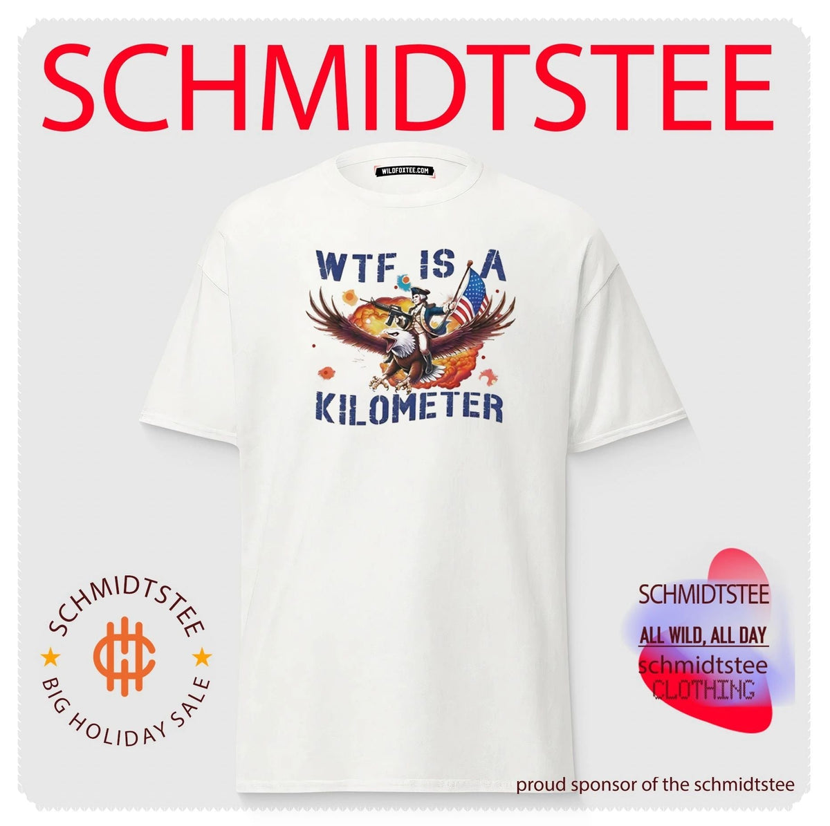 George Washington Riding Eagle Wtf Is a Kilometer shirt Unisex