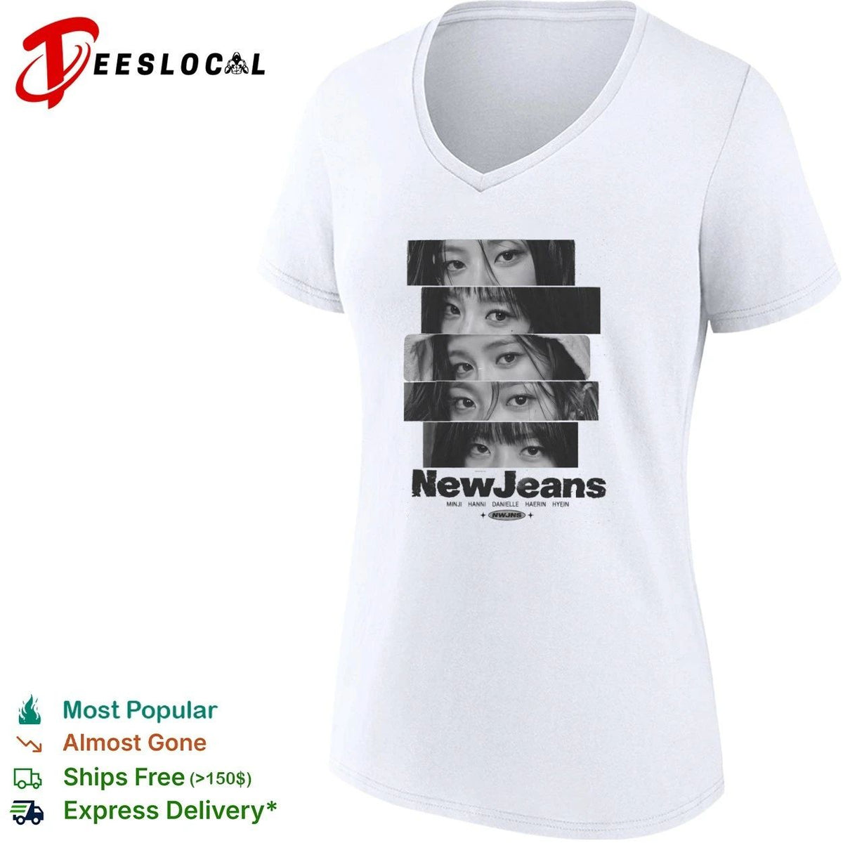 NewJeans Minji Hanni Danielle Haerin Hyein Vintage Eyes Collage Y2K K Pop Unisex