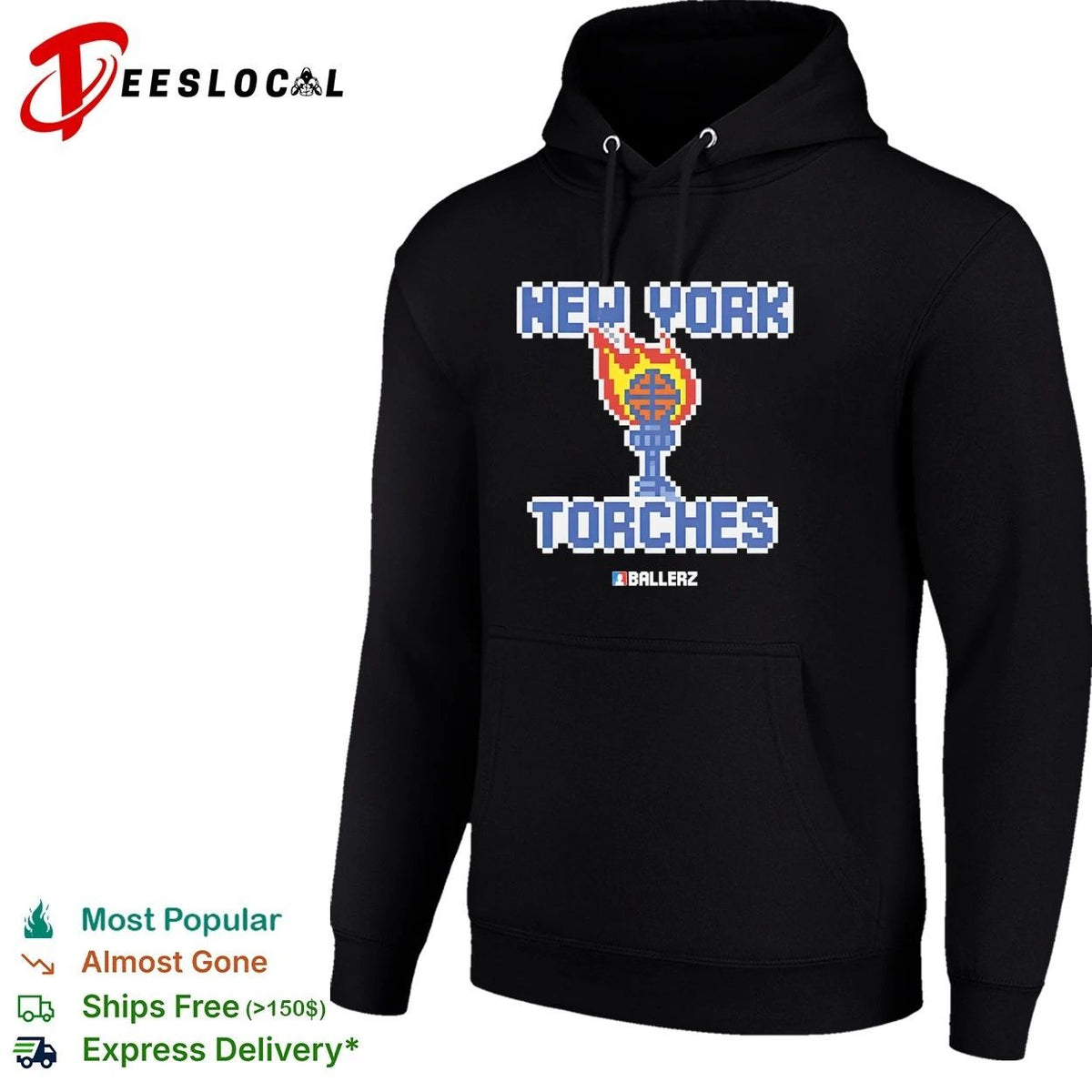 Ballerz New York Torches basketball pixel art Unisex